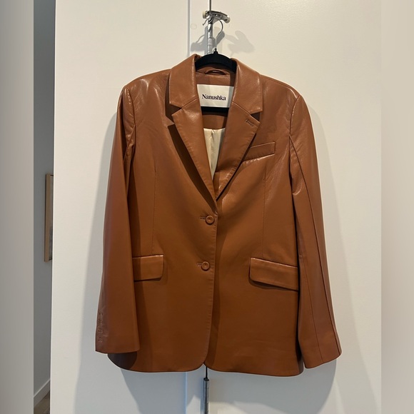 Nanushka Faux Leather oversized Blazer - Picture 4 of 5